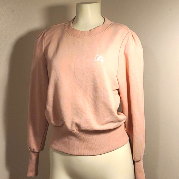 H&M sweater size small in Blush with puffy sleeves - Picture 3 of 10